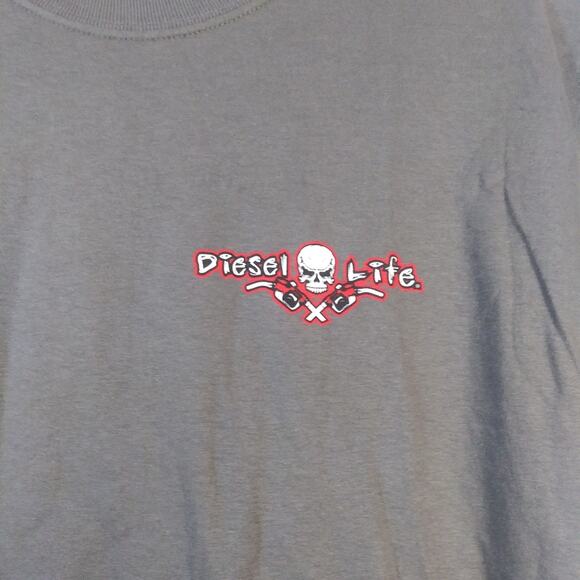 Diesel Life Men’s Gray Turbo Gas Mask Short Sleeve Tee - Picture 3 of 6